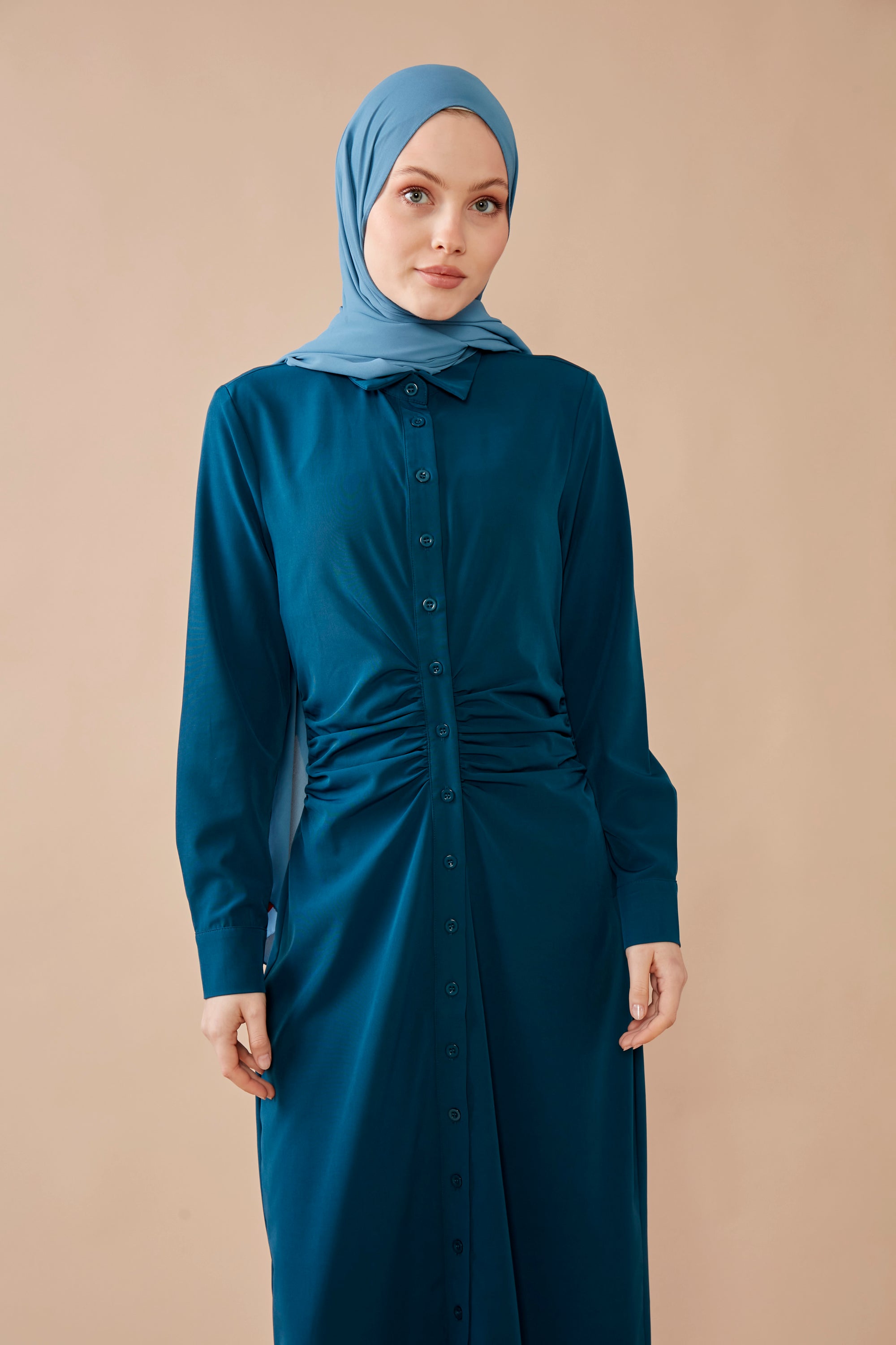 Alessia Modest Dress - Teal
